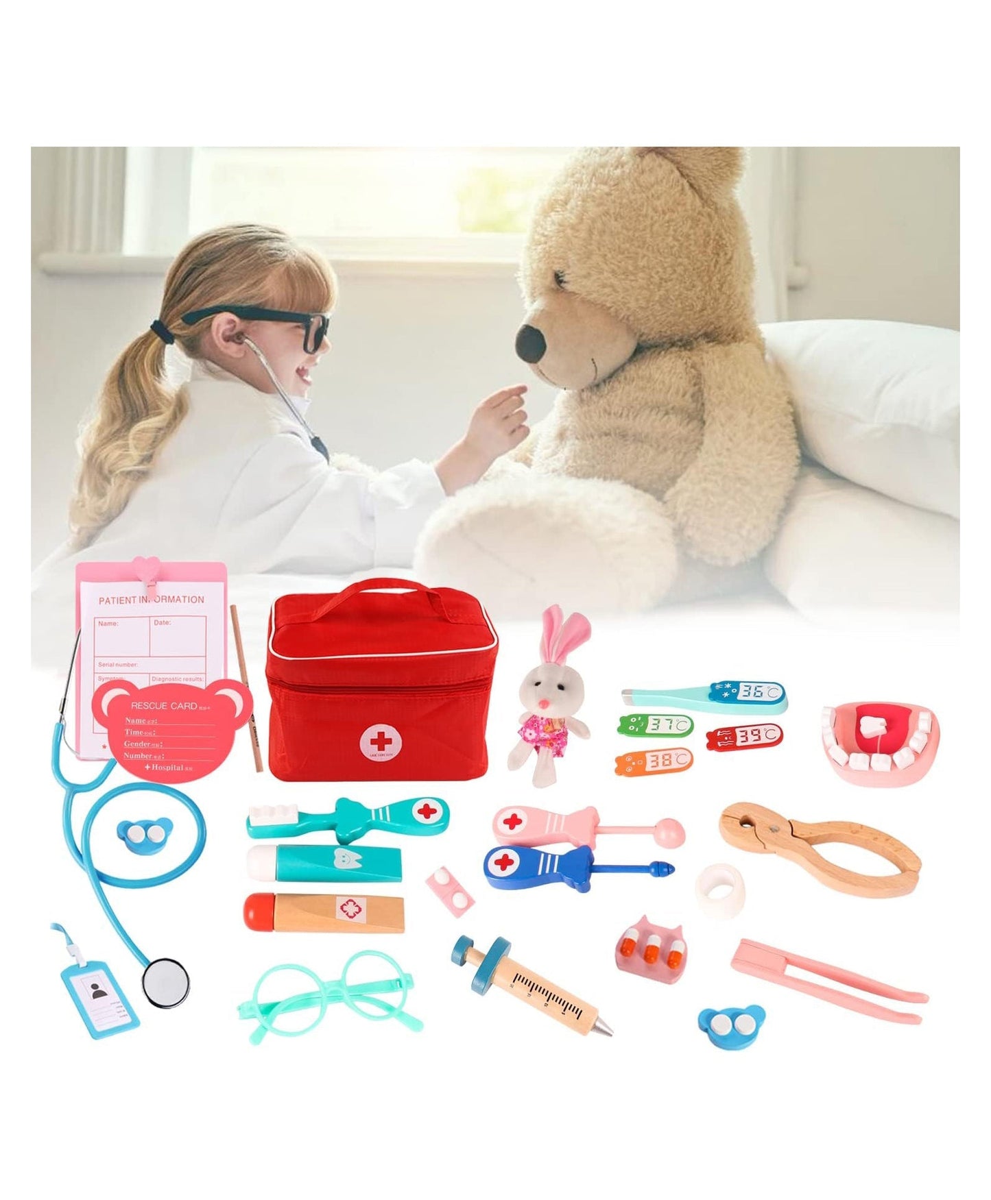 Doctor's Kit in a Cloth Bag - Kids Toys