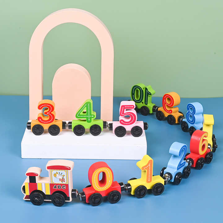Wooden Play Number Train Set
