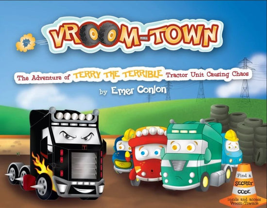 Vroom-Town: The Adventure of Terry The Terrible Tractor Unit Causing Chaos - kidscars.ie