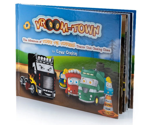 Vroom-Town: The Adventure of Terry The Terrible Tractor Unit Causing Chaos - kidscars.ie