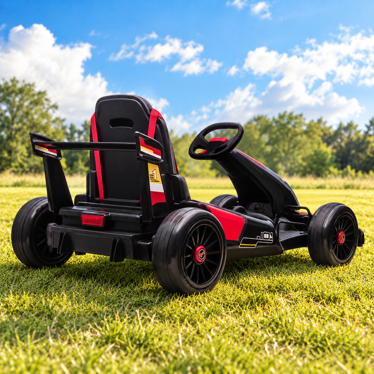 Pre-order: 24V Childrens Ride-on Electric Go-Kart in Black