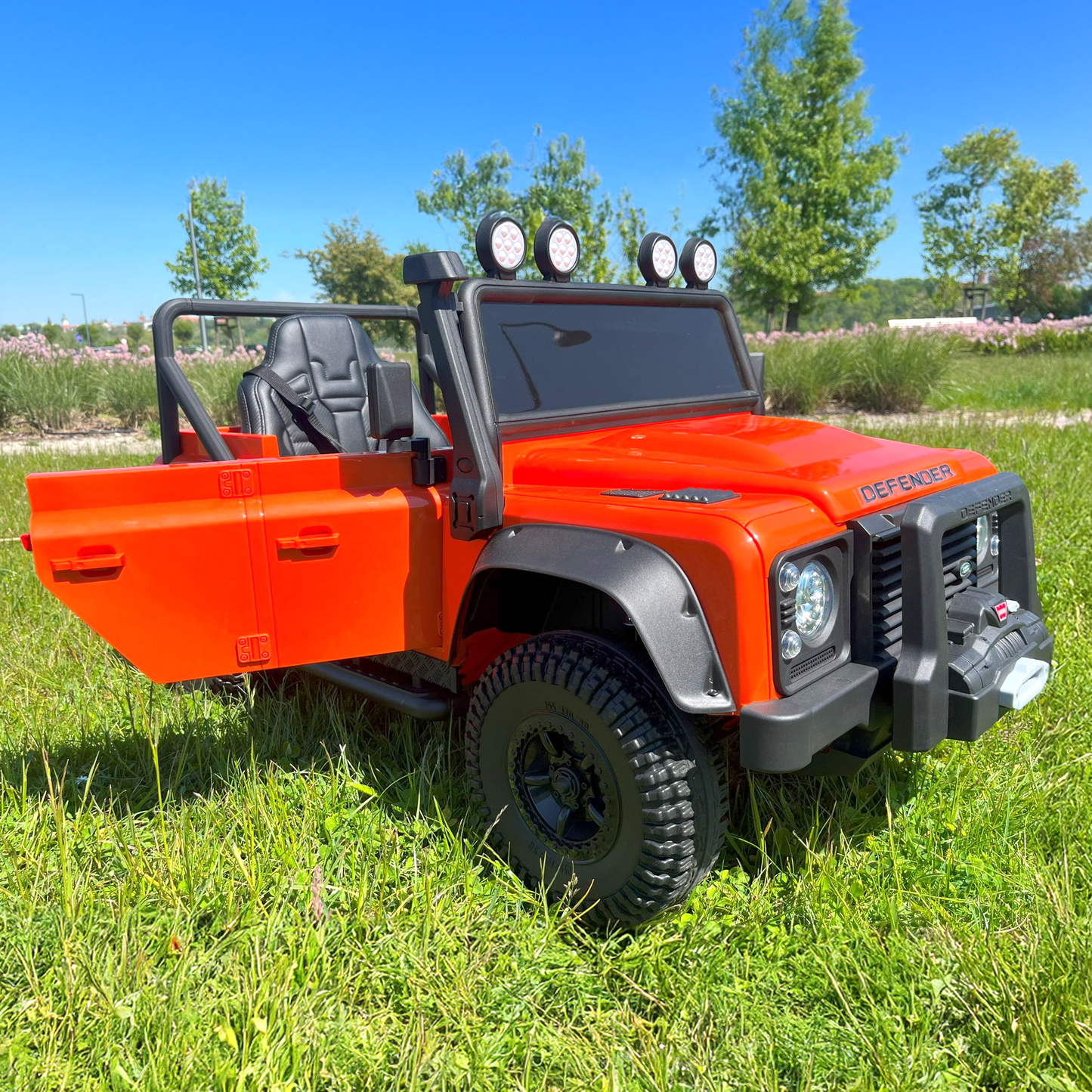 Landrover Defender Official 12V Ride On for Kids | Orange