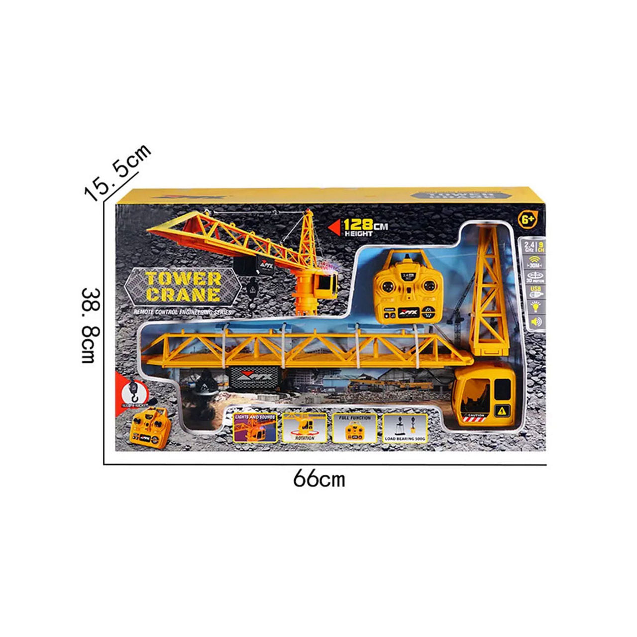 ZMX Engineering Tower Crane Toy with Remote Control - kidscars.ie - [Kids Electric Cars]