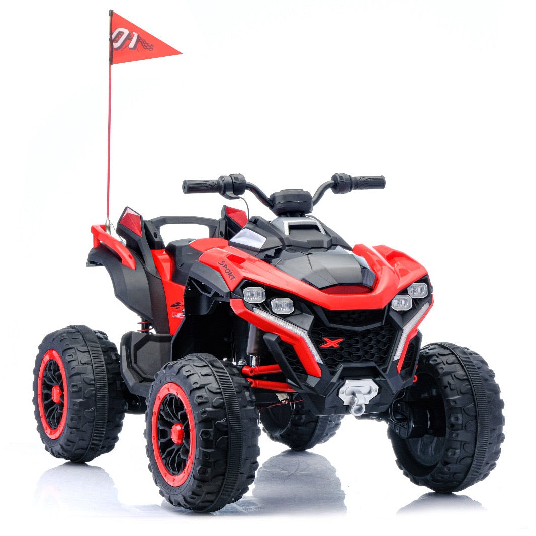Super Power Electric Quad Ride On ATV | 24V - Red