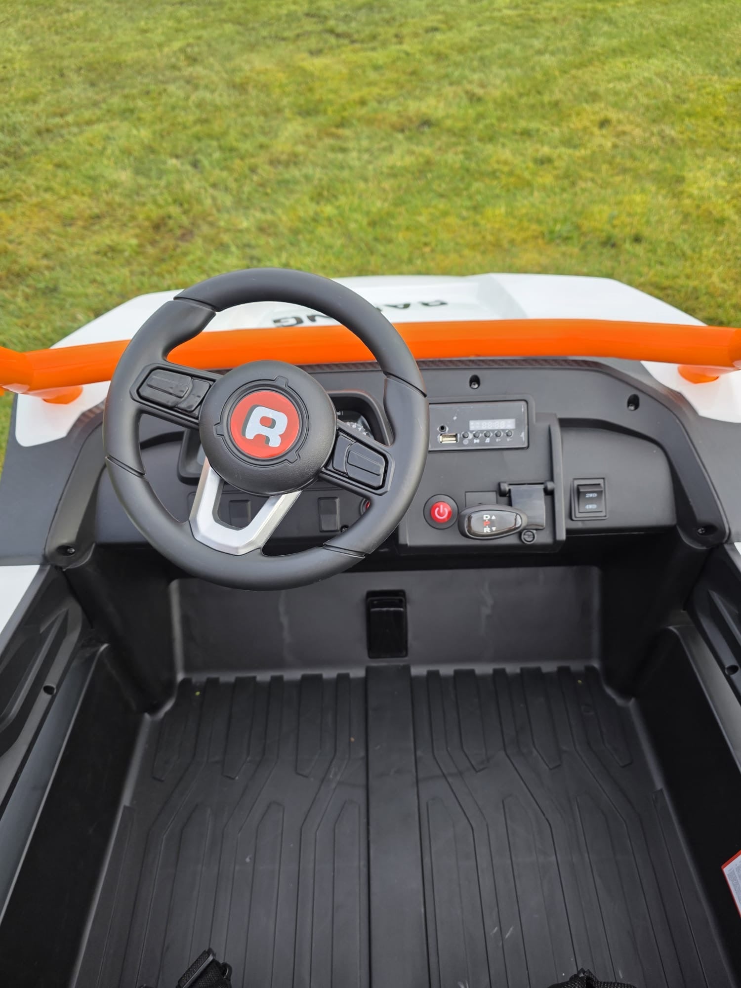 Extreme Two Seat 24V UTV Ride On Toy | White / Orange - kidscars.ie - [Kids Electric Cars]