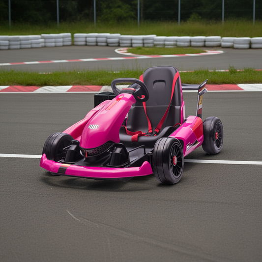 Pre-Order: Kids Cars Pink Ride On Electric Go-Kart | 24V - kidscars.ie - [Kids Electric Cars]