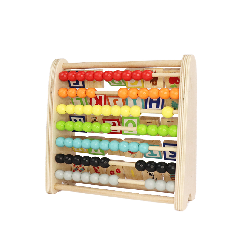 Wooden Double-Sided Alphabet Abacus 9-Piece Montessori Toy - kidscars.ie - [Kids Electric Cars]