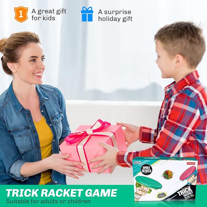 Paddle Ball & Toss Game Set for Kids 4 Paddles & Balls Outdoor Toy for Ages 6–12 - kidscars.ie - [Kids Electric Cars]