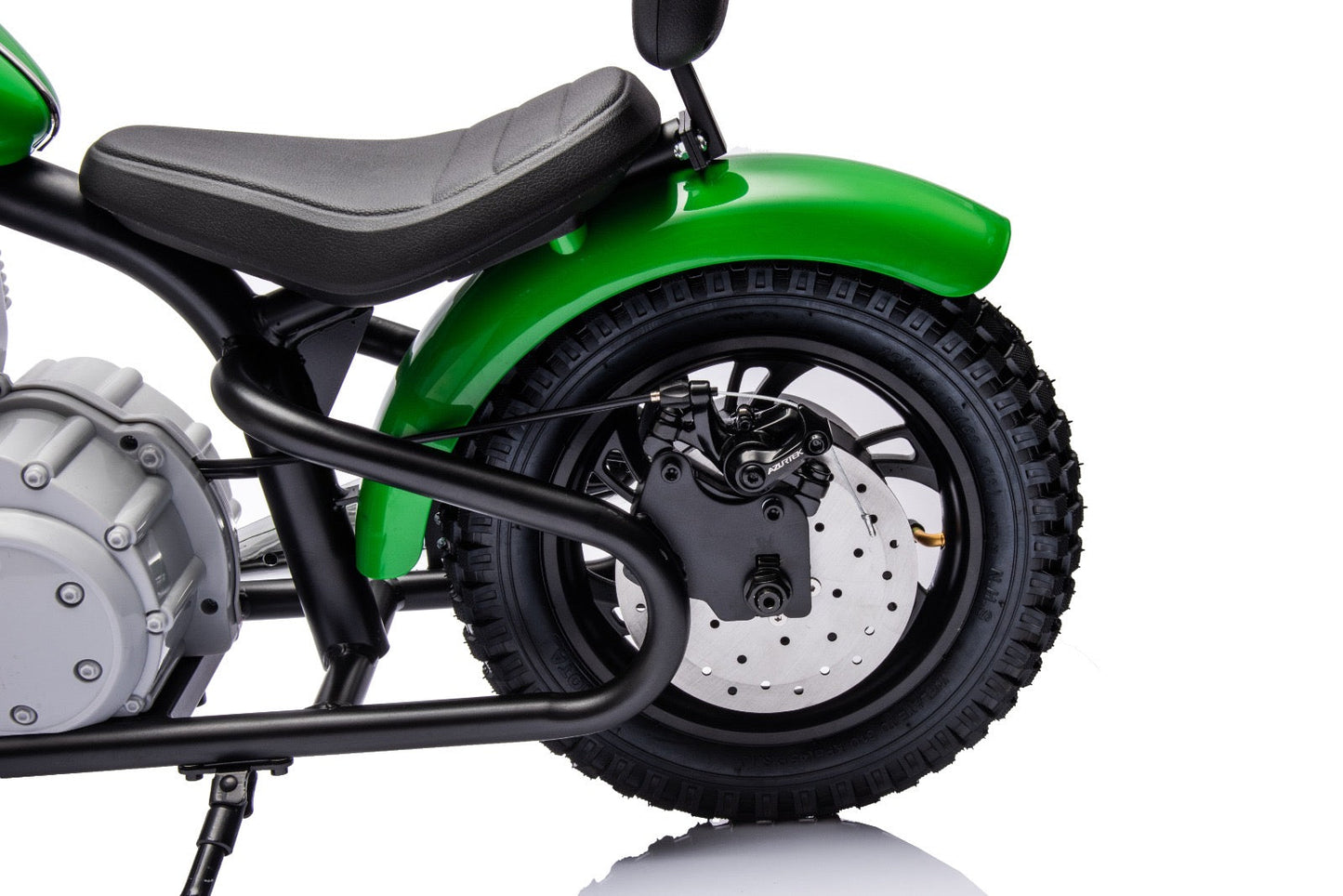 36V Electric Chopper Motor Cycle Ride on with Twist Grip Throttle | Green - Age 7+ - kidscars.ie - [Kids Electric Cars]