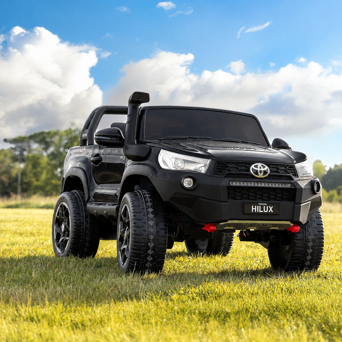 Pre-order: Licensed Toyota Hilux in Black RuggedX Two Seat Ride On Jeep