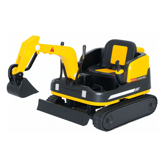 24V Mini Ride On Electric Digger in Yellow - kidscars.ie - [Kids Electric Cars]