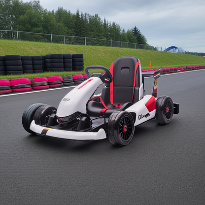 Pre-Order: Kids Cars White Ride On Electric Go-Kart | 24V - kidscars.ie - [Kids Electric Cars]