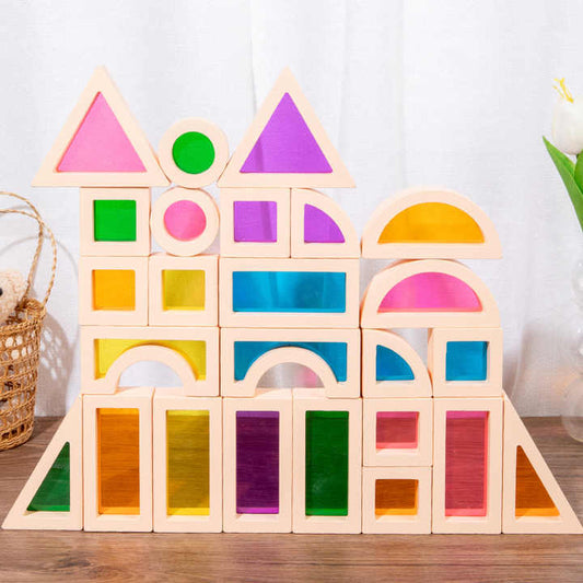 Rainbow Acrylic Building Blocks