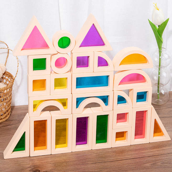 Rainbow Acrylic Building Blocks