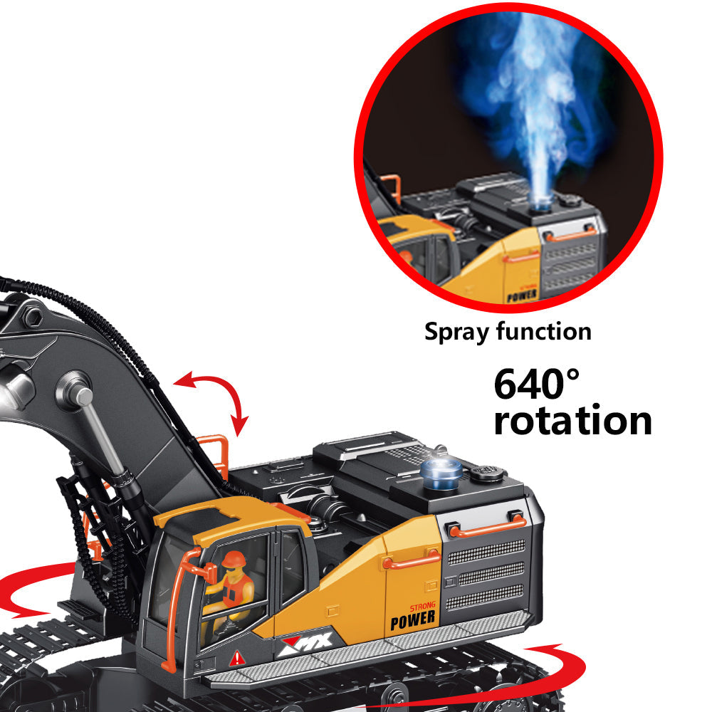 ZMX Engineering Excavator Toy with Remote Control - kidscars.ie - [Kids Electric Cars]