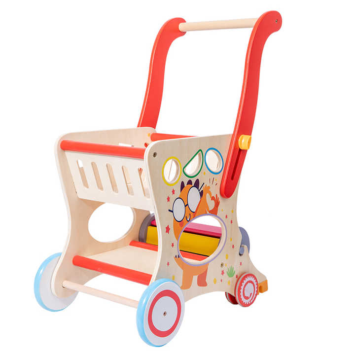 Wooden Pretend Play Shopping Cart