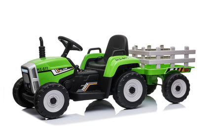 green ride on tractor for children