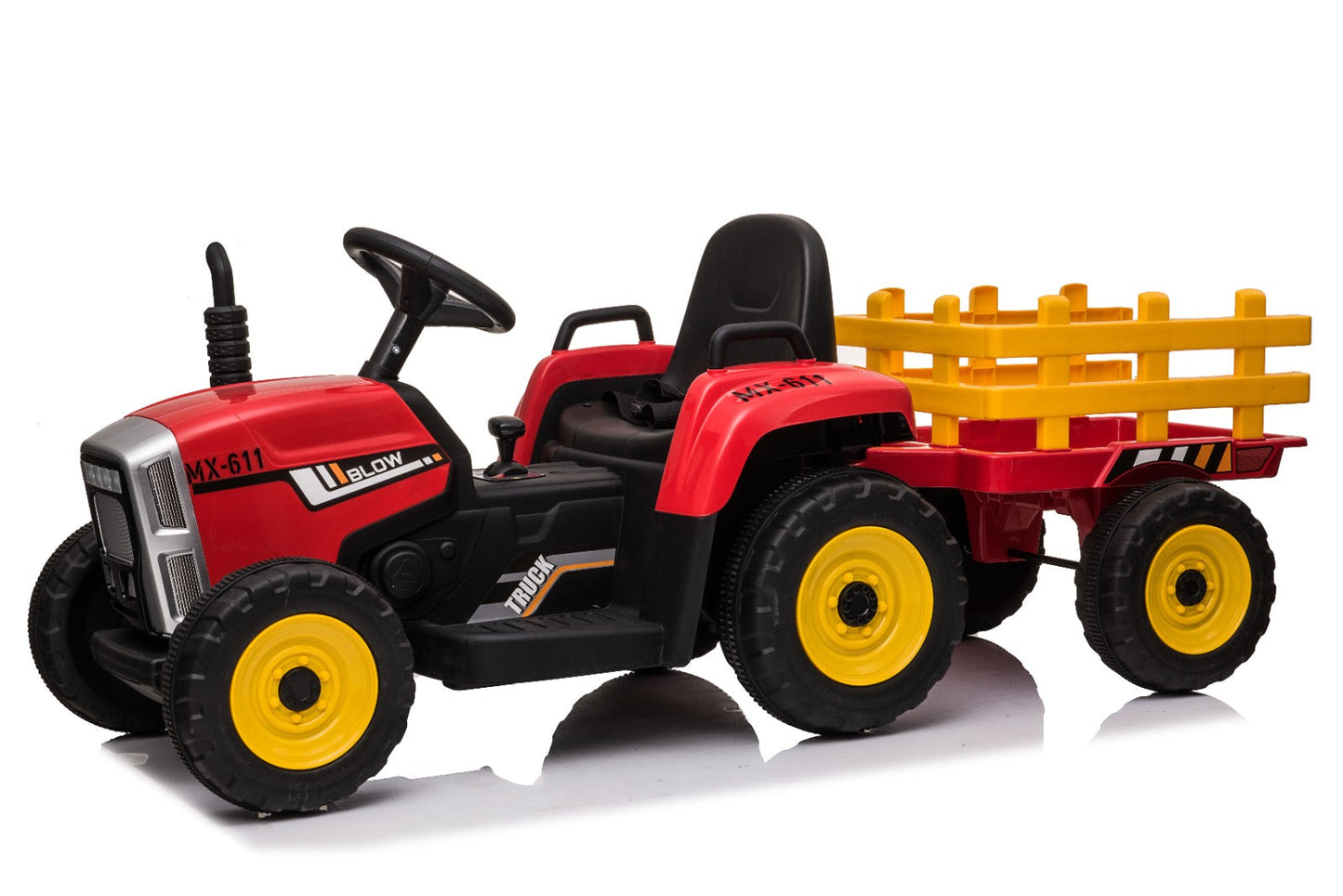 red ride on tractor for children