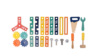 Master Workbench Adjustable Wooden Tool Bench with Play Tools for Kids 3+ - kidscars.ie - [Kids Electric Cars]