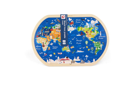 World Tour Kid’s Jigsaw Puzzle 48-Piece Wooden Educational Puzzle for Kids 3–6 - kidscars.ie - [Kids Electric Cars]