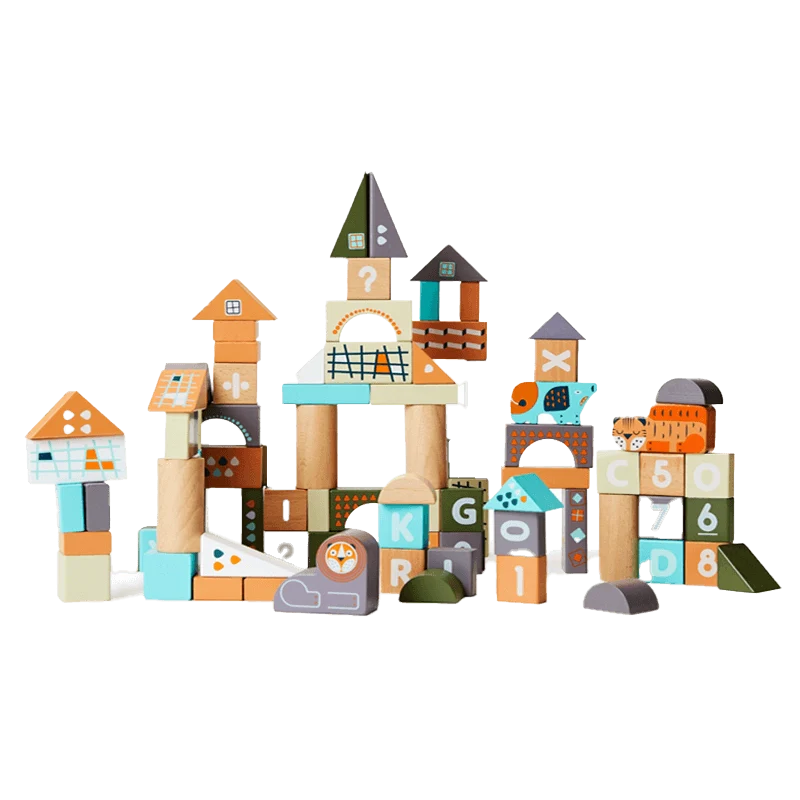 Wooden Count & Spell Blocks 101-Piece Set - kidscars.ie - [Kids Electric Cars]