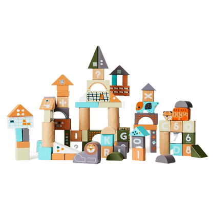 Wooden Count & Spell Blocks 101-Piece Set - kidscars.ie - [Kids Electric Cars]