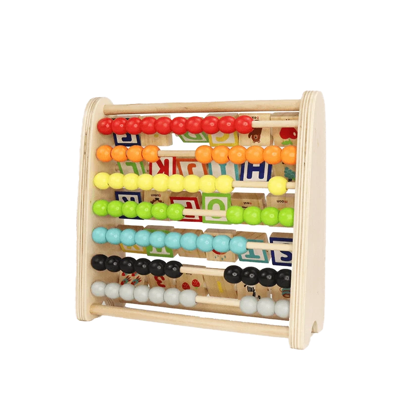 Wooden Double-Sided Alphabet Abacus 9-Piece Montessori Toy - kidscars.ie - [Kids Electric Cars]