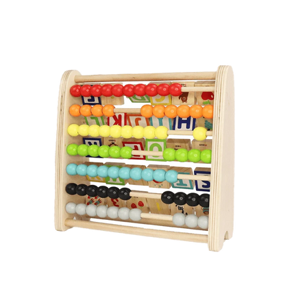 Wooden Double-Sided Alphabet Abacus 9-Piece Montessori Toy - kidscars.ie - [Kids Electric Cars]
