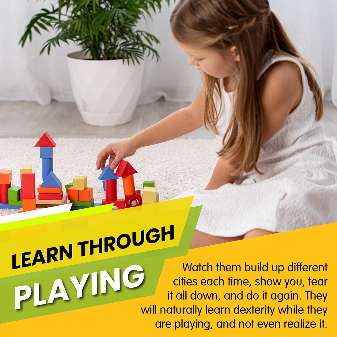 Wooden City Building Block Set 100-Piece Construction Kit - kidscars.ie - [Kids Electric Cars]