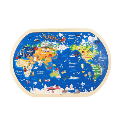 World Tour Kid’s Jigsaw Puzzle 48-Piece Wooden Educational Puzzle for Kids 3–6 - kidscars.ie - [Kids Electric Cars]