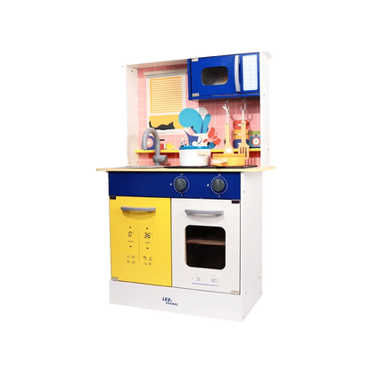 Wooden Light & Sound Kitchen Set Pretend Play Cooking 3+ - kidscars.ie - [Kids Electric Cars]