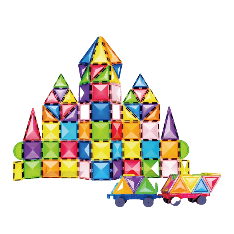 Leo & Friends Magnetic Tiles Puzzle – 100 PCS Building Set 3+ - kidscars.ie - [Kids Electric Cars]
