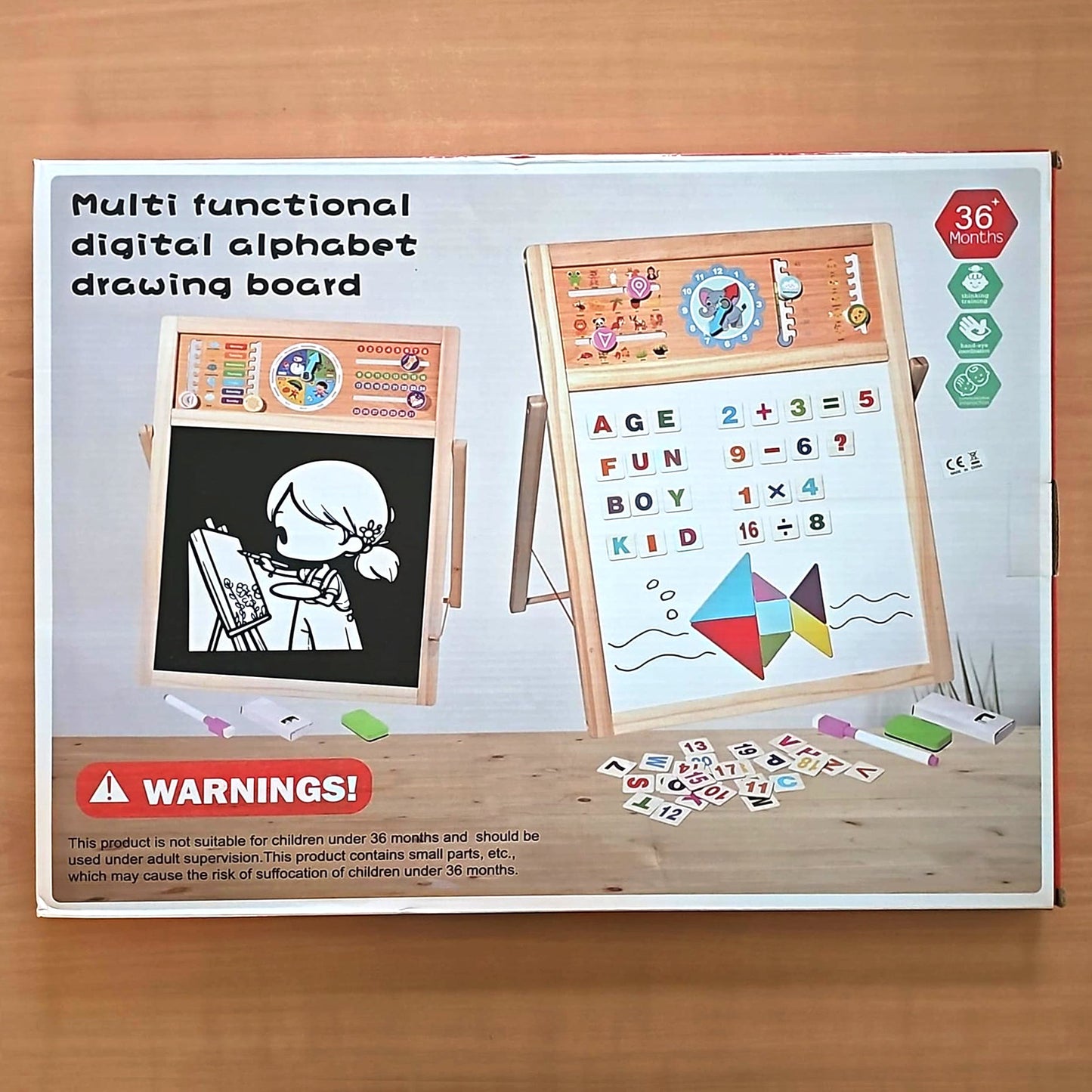 Double-Sided Alphabet Drawing Board