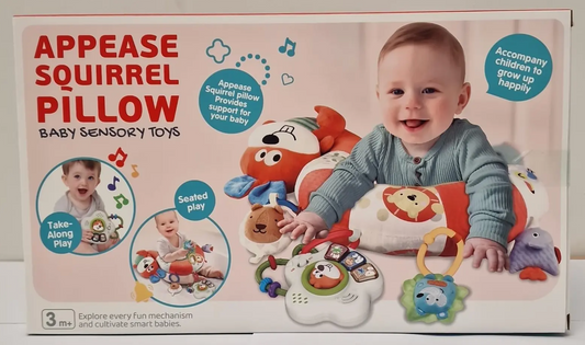 Tummy Time Appease Squirrel Pillow with Sensory Toys (Newborn+) - kidscars.ie - [Kids Electric Cars]