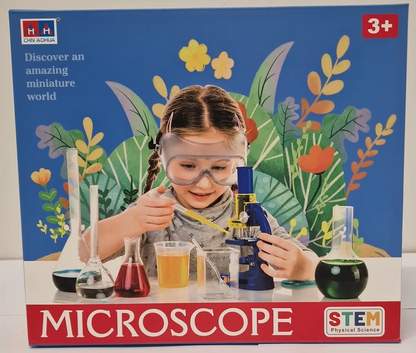 Kids’ Microscope Science Kit (Ages 3–12, 300x Zoom) - kidscars.ie - [Kids Electric Cars]