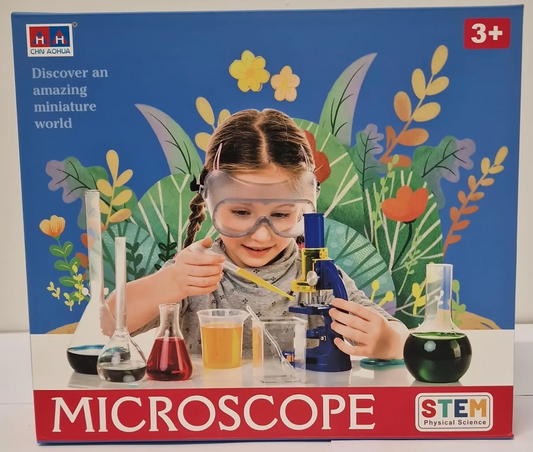 Kids’ Microscope Science Kit (Ages 3–12, 300x Zoom) - kidscars.ie - [Kids Electric Cars]