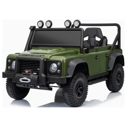 Landrover Defender Official 12V Ride On for Kids | Green - kidscars.ie - [Kids Electric Cars]