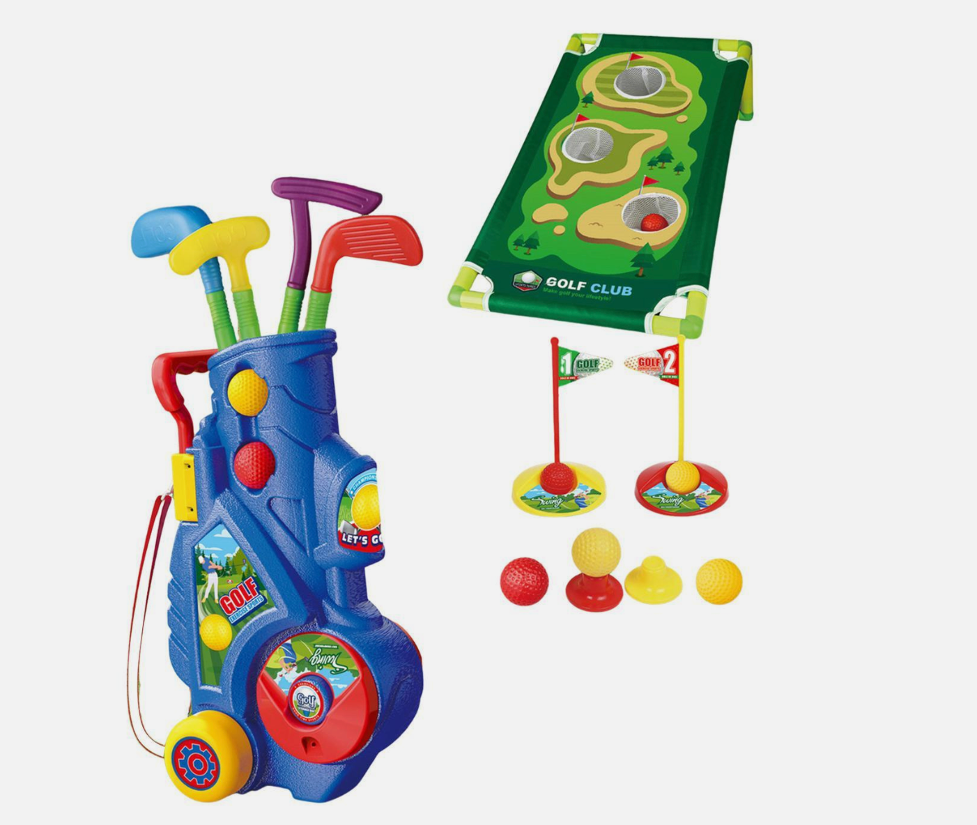 Toddlers Golf Set Kids Golf Clubs, Putting Mat & Educational Indoor/Outdoor Golf Game - kidscars.ie - [Kids Electric Cars]