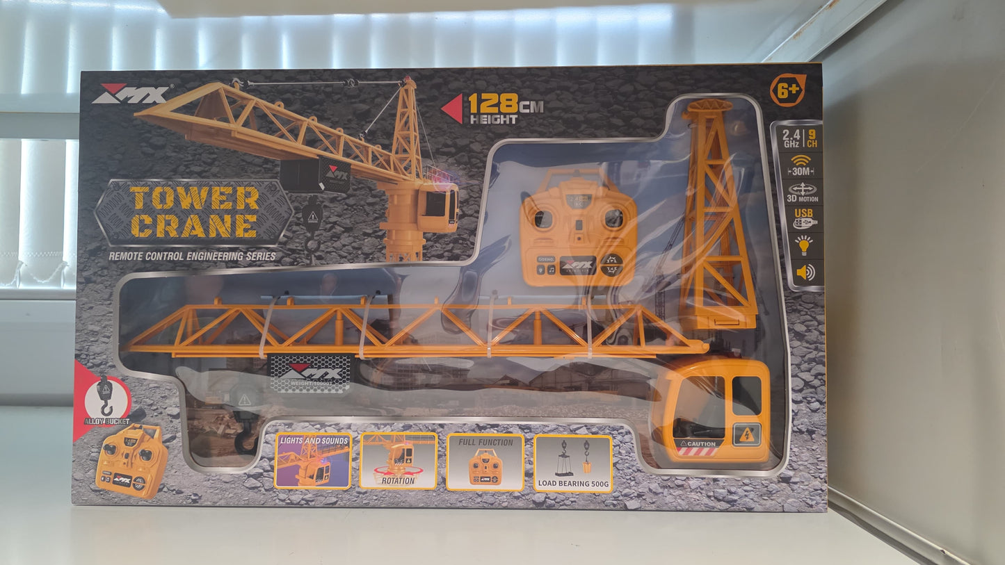 ZMX Engineering Tower Crane Toy with Remote Control - kidscars.ie - [Kids Electric Cars]