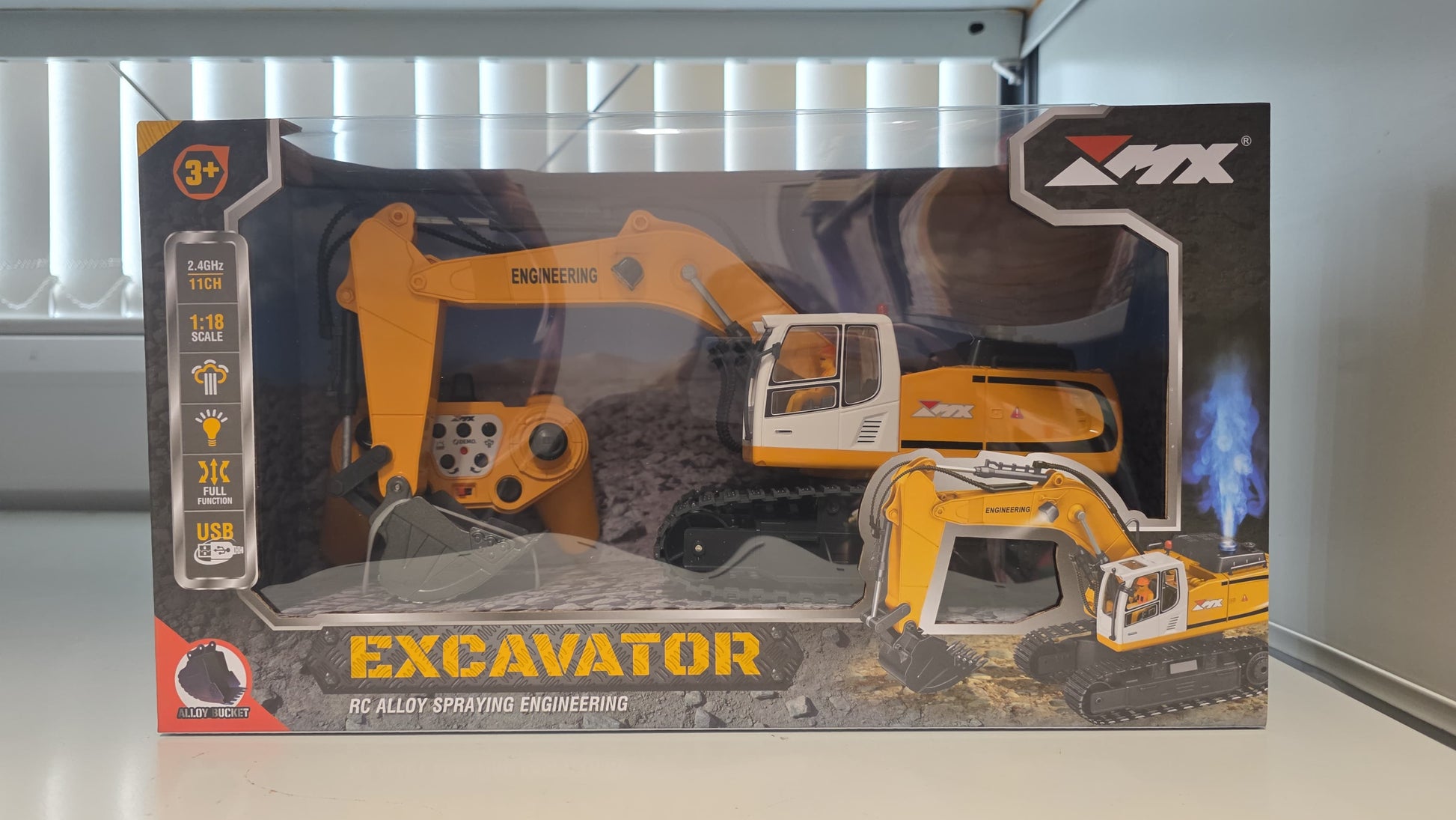 ZMX Engineering Excavator Construction Toy with Remote Control - kidscars.ie - [Kids Electric Cars]