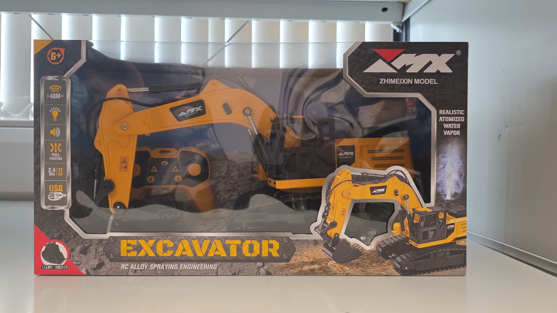 ZMX Engineering Excavator Toy with Remote Control - kidscars.ie - [Kids Electric Cars]