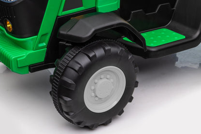 Kids Ride On Electric Tractor and Trailer in Green | 12V - kidscars.ie - [Kids Electric Cars]