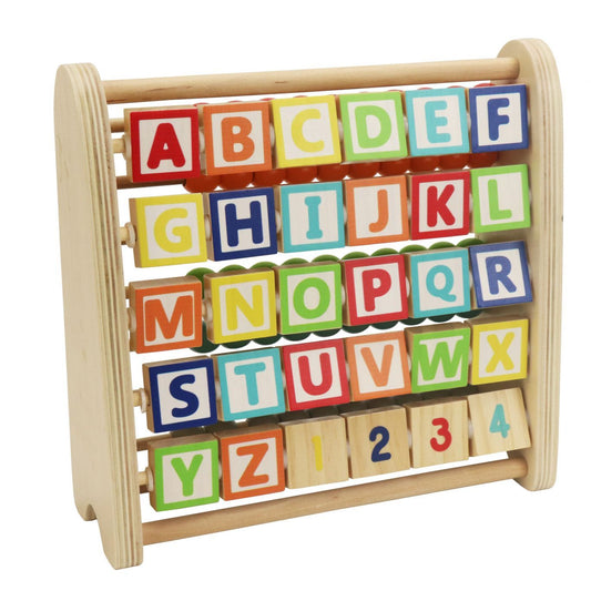 Wooden Double-Sided Alphabet Abacus 9-Piece Montessori Toy - kidscars.ie - [Kids Electric Cars]