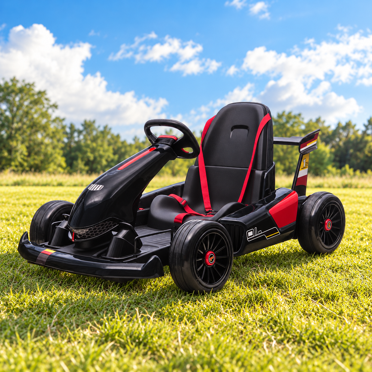 Pre-order: 24V Childrens Ride-on Electric Go-Kart in Black
