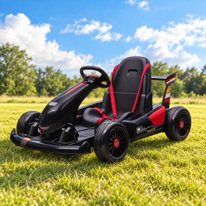 Pre-order: 24V Childrens Ride-on Electric Go-Kart in Black
