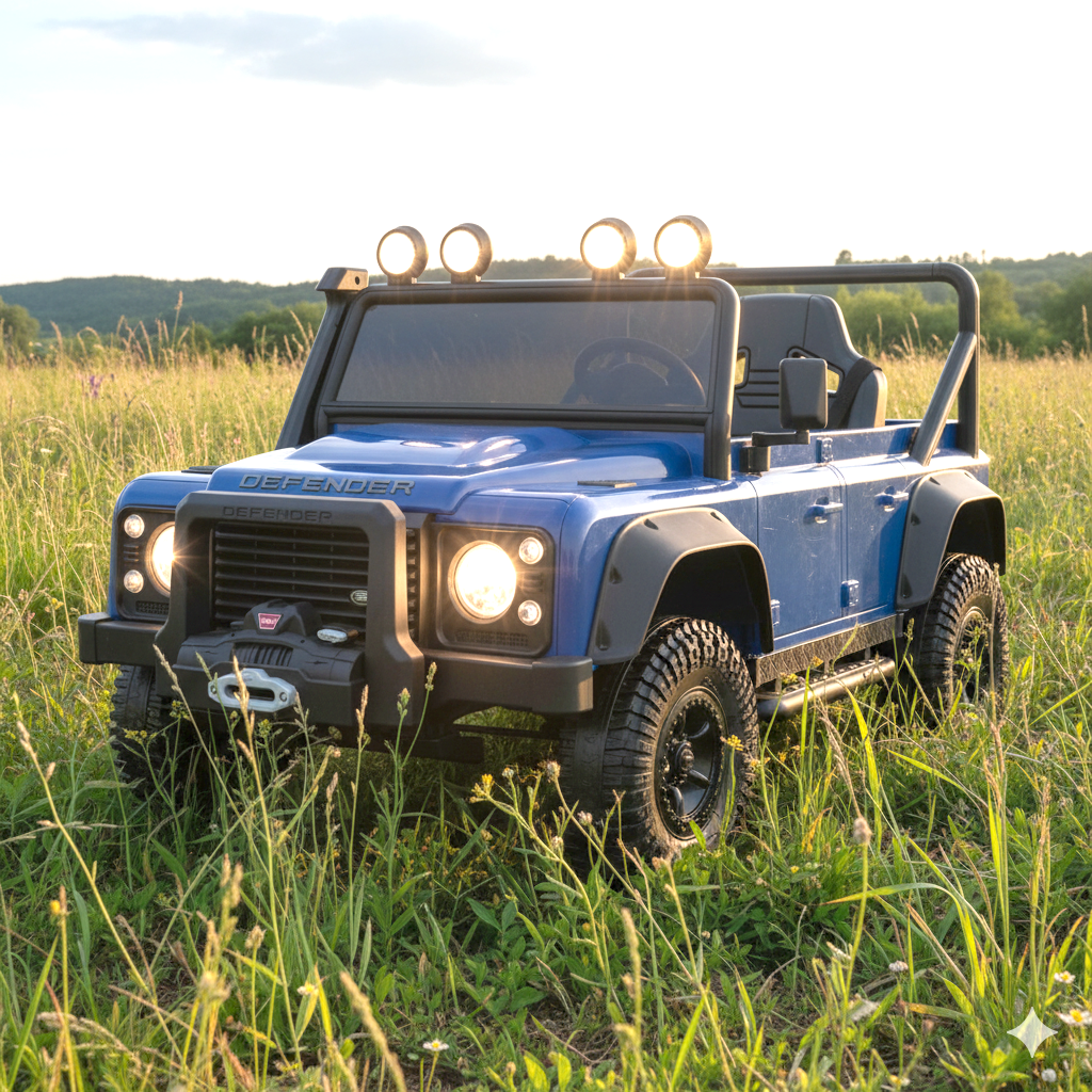 Landrover Defender Official 12V Ride On for Kids | Blue - kidscars.ie - [Kids Electric Cars]