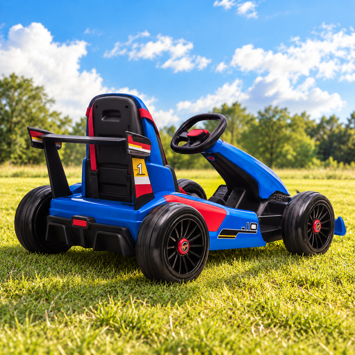 Pre-order: 24V Childrens Ride-on Electric Go-Kart in Blue