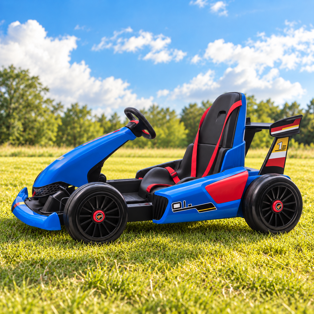 Pre-order: 24V Childrens Ride-on Electric Go-Kart in Blue