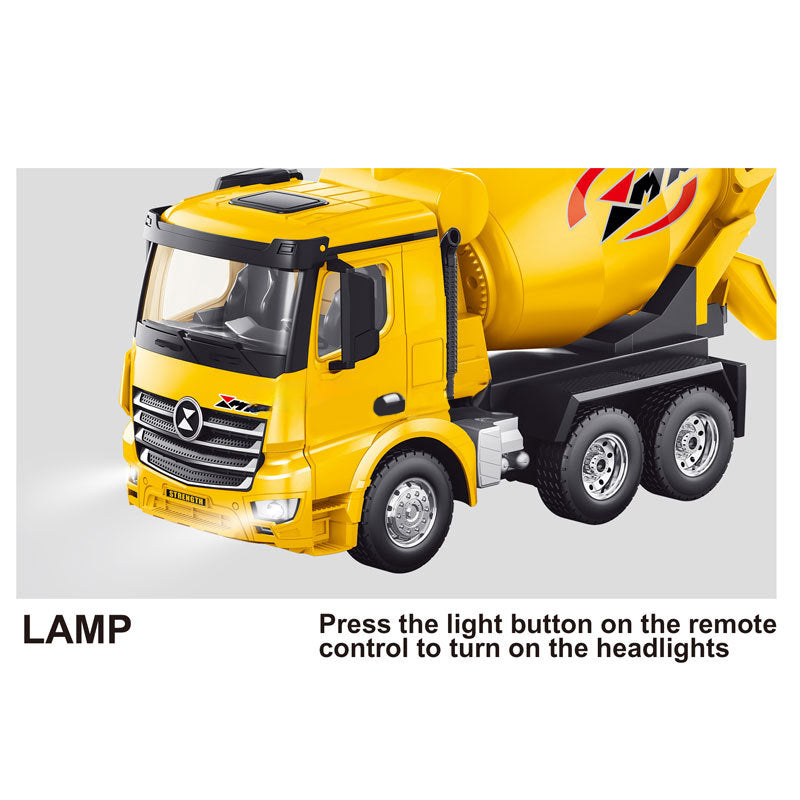 ZMX Engineering Cement Mixer Truck Toy with Remote Control - kidscars.ie - [Kids Electric Cars]
