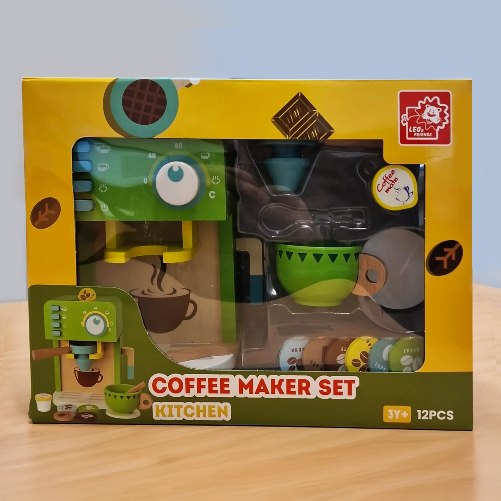 Wooden Coffee Maker Set 12 Piece - kidscars.ie - [Kids Electric Cars]